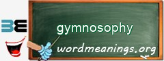 WordMeaning blackboard for gymnosophy